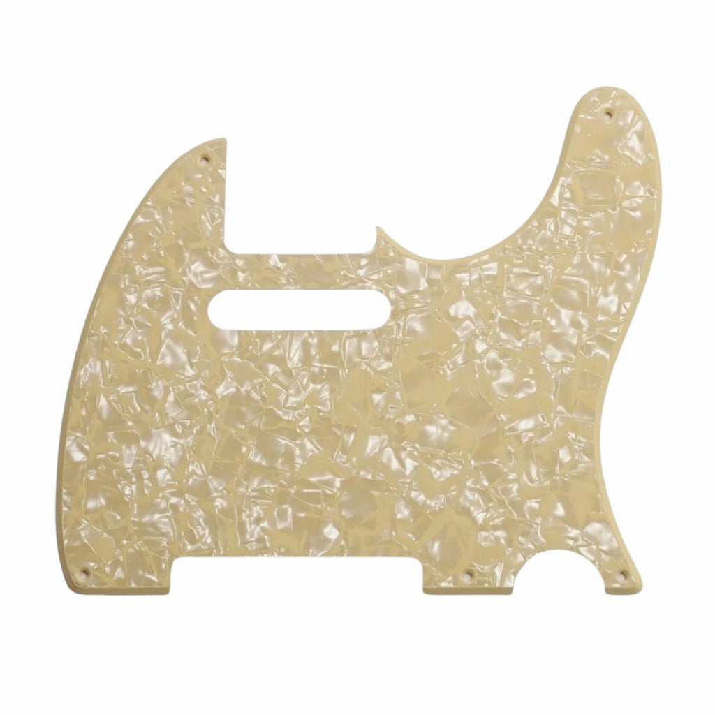 5-Hole ’52 Telecaster Pickguard for Fender Tele - 30+ Colors 2-Ply Cream Pearl - Ploutone