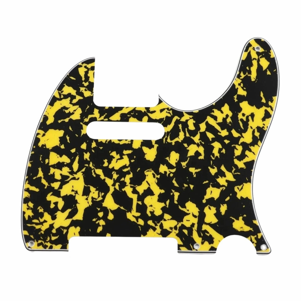 5-Hole ’52 Telecaster Pickguard for Fender Tele - 30+ Colors 4-Ply Yellow Tortoise - Ploutone