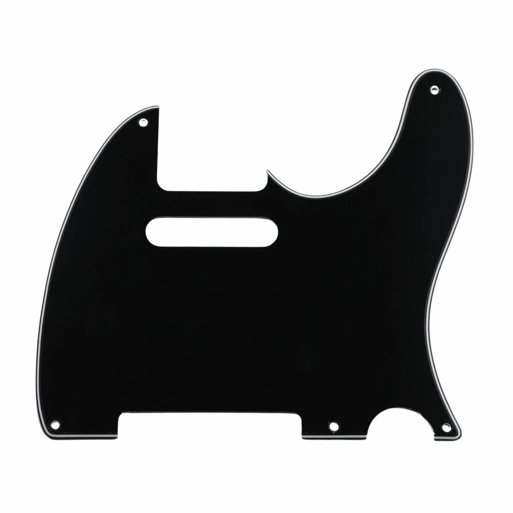 5-Hole ’52 Telecaster Pickguard for Fender Tele - 30+ Colors 3-Ply Black - Ploutone