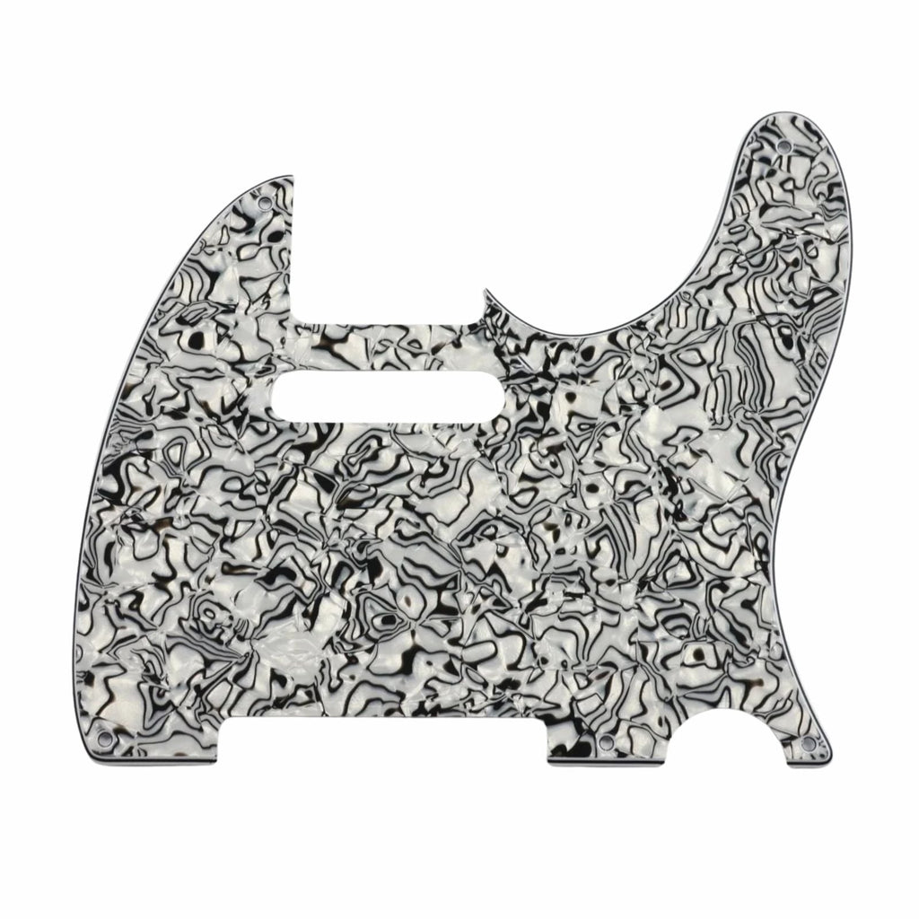 5-Hole ’52 Telecaster Pickguard for Fender Tele - 30+ Colors 4-Ply White Shell - Ploutone