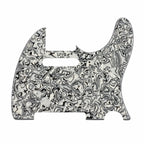 5-Hole ’52 Telecaster Pickguard for Fender Tele - 30+ Colors 4-Ply White Shell - Ploutone