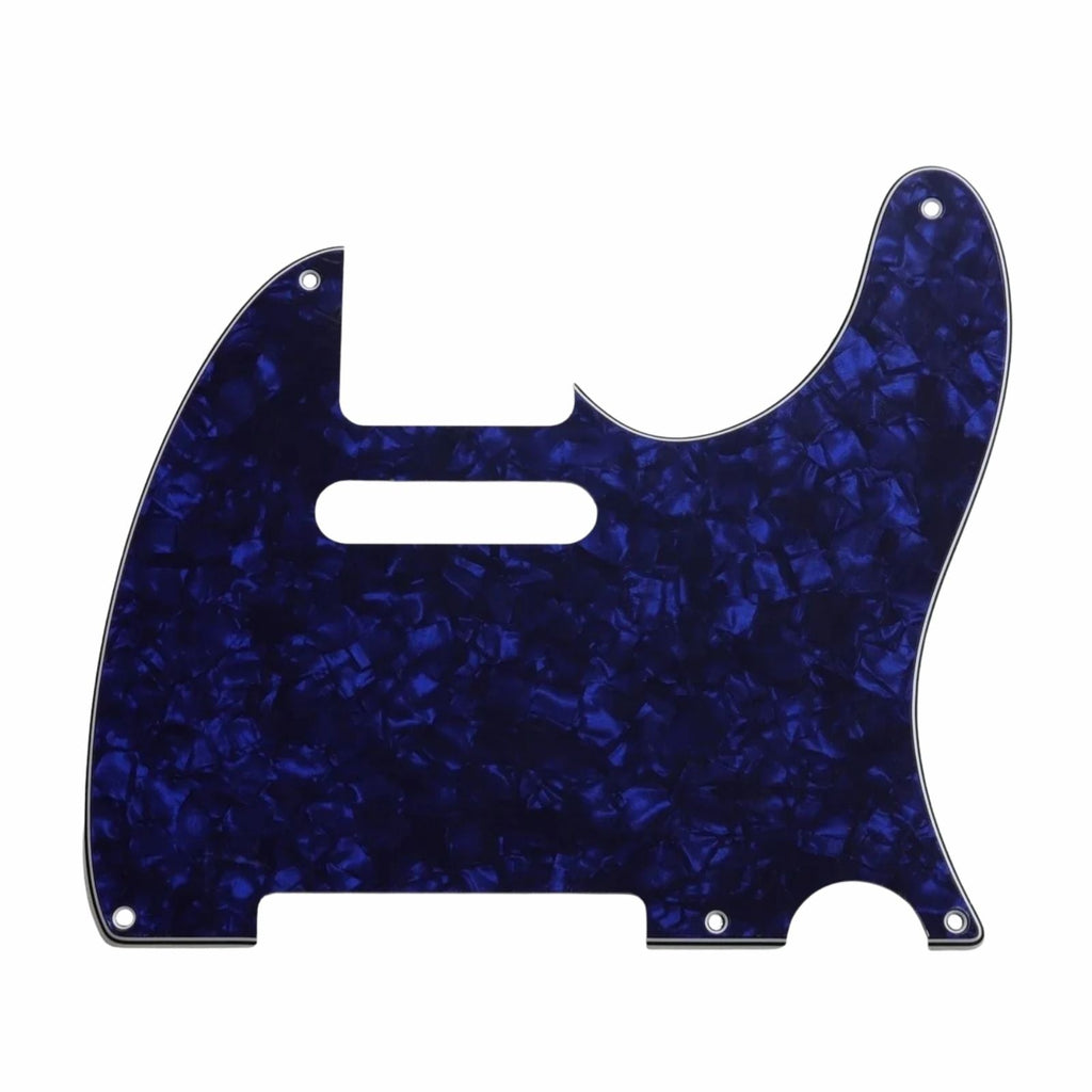 5-Hole ’52 Telecaster Pickguard for Fender Tele - 30+ Colors 4-Ply Dark Blue Pearl - Ploutone