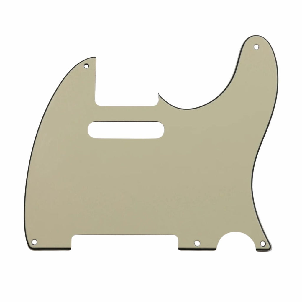 5-Hole ’52 Telecaster Pickguard for Fender Tele - 30+ Colors 3-Ply Cream - Ploutone