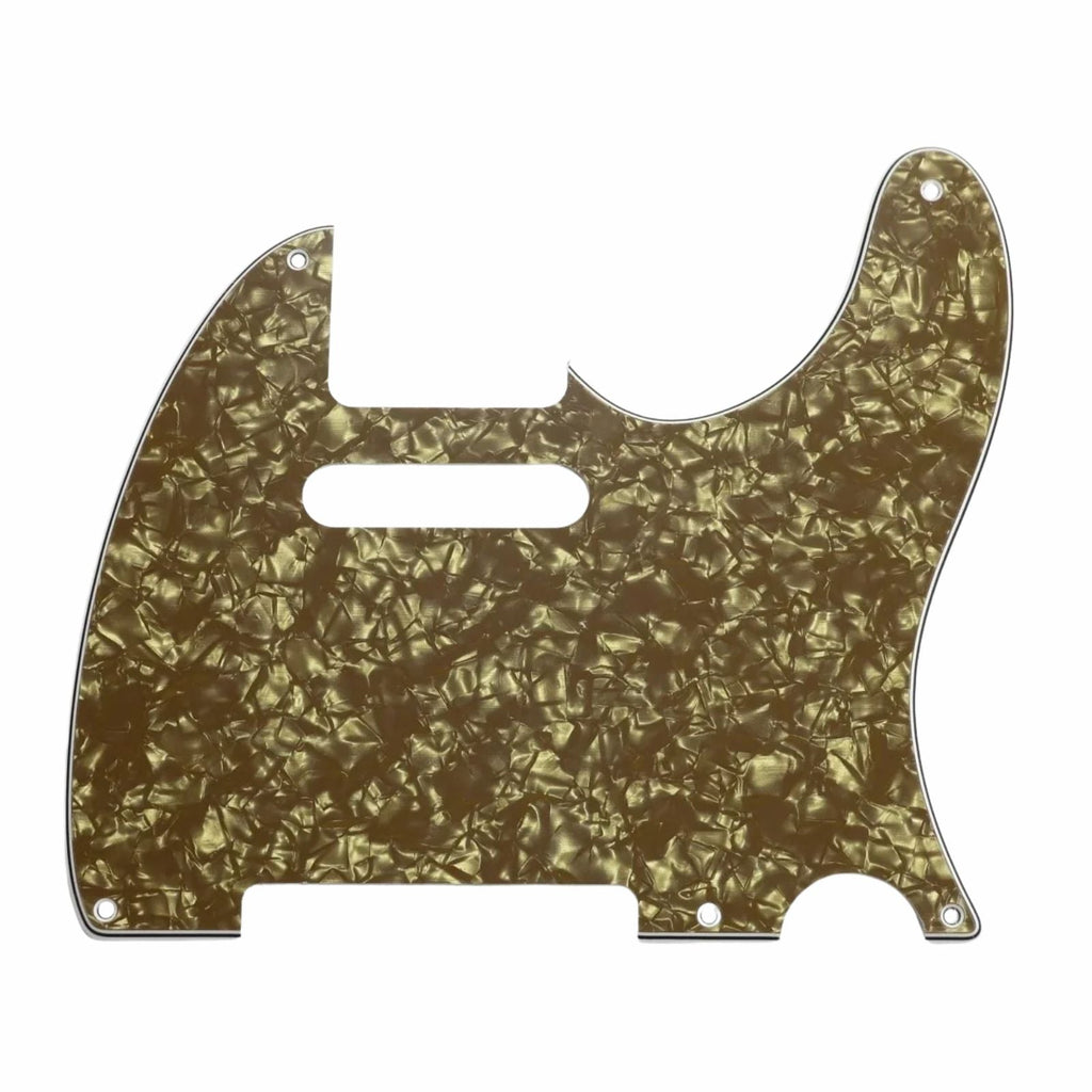 5-Hole ’52 Telecaster Pickguard for Fender Tele - 30+ Colors 4-Ply Brown Pearl - Ploutone