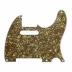 5-Hole ’52 Telecaster Pickguard for Fender Tele - 30+ Colors 4-Ply Brown Pearl - Ploutone