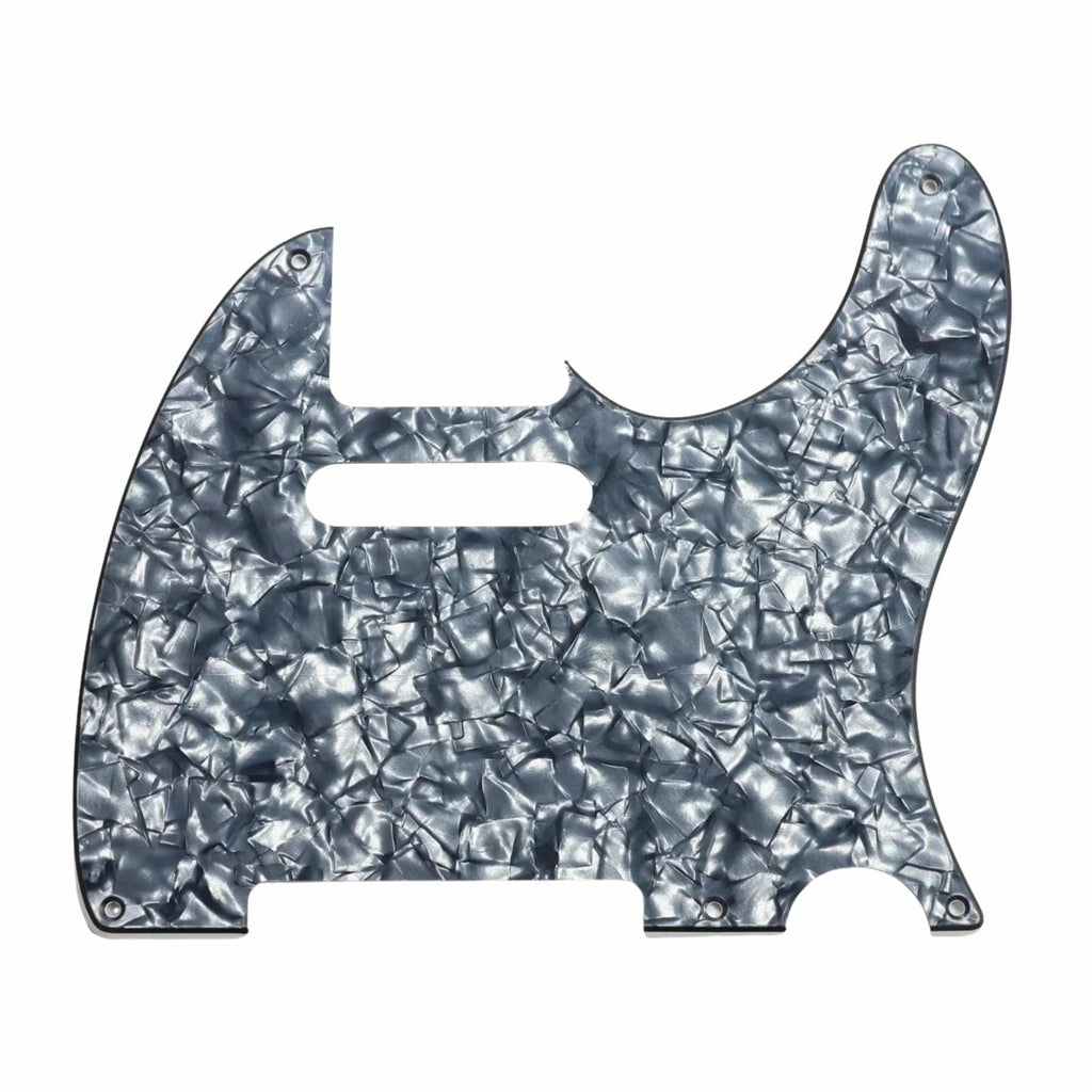 5-Hole ’52 Telecaster Pickguard for Fender Tele - 30+ Colors 3-Ply Gray Pearl - Ploutone