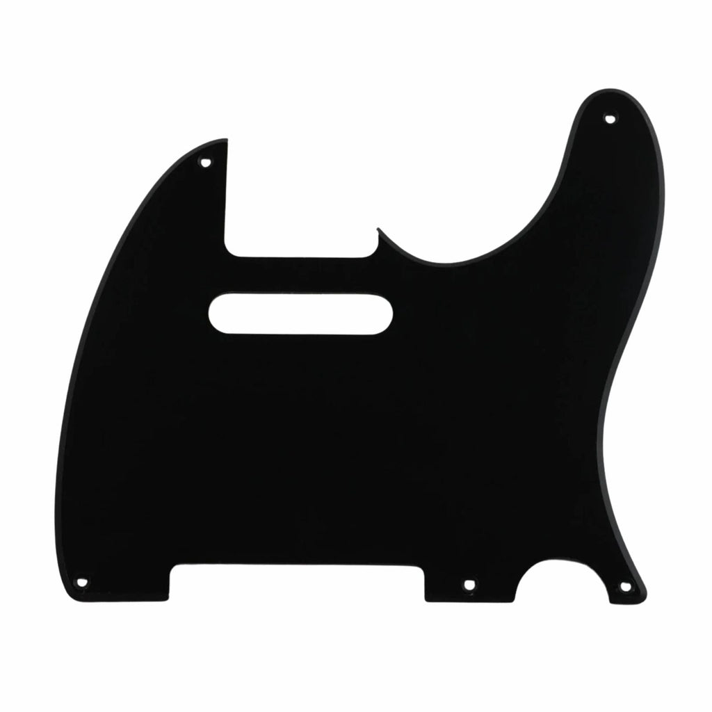 5-Hole ’52 Telecaster Pickguard for Fender Tele - 30+ Colors 1-Ply Black - Ploutone