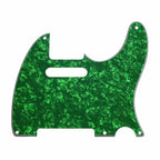 5-Hole ’52 Telecaster Pickguard for Fender Tele - 30+ Colors 4-Ply Green Pearl - Ploutone