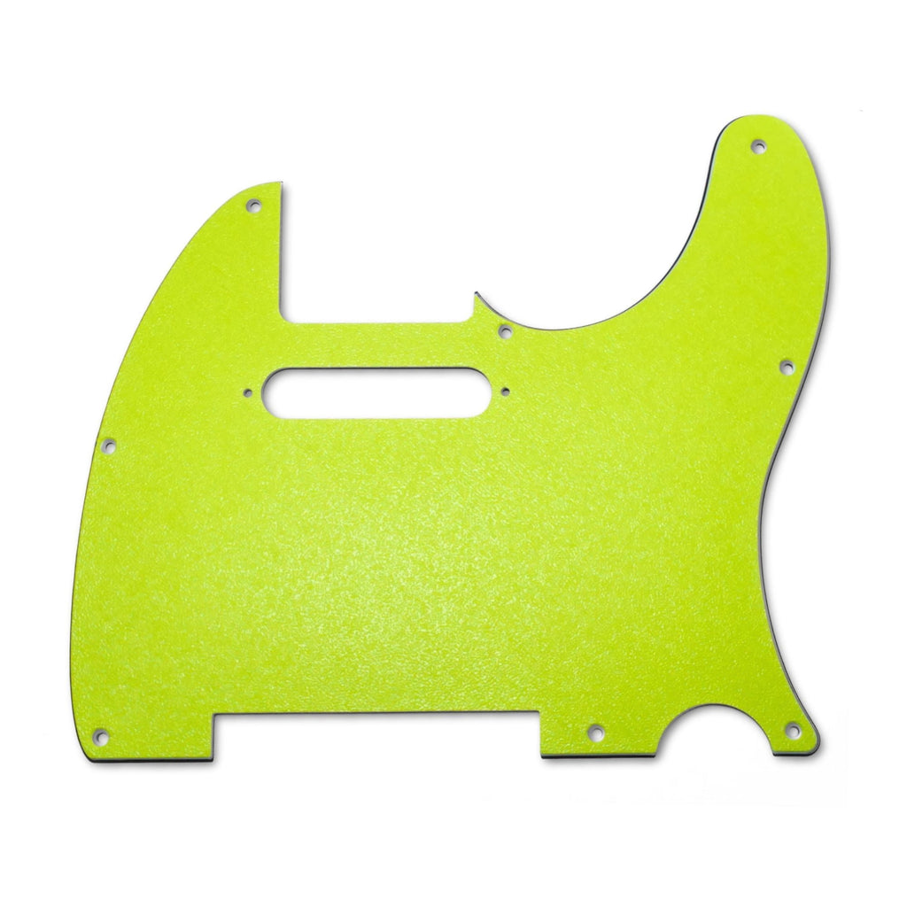 Custom 8-Hole Telecaster Pickguard - Artisan Series - Textured Acid Green - Ploutone