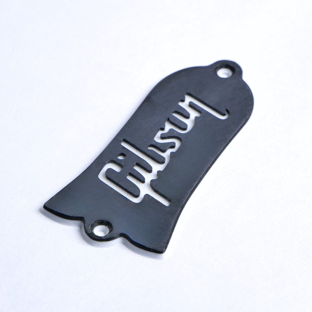 Custom Gibson Les Paul Truss Rod Cover - Gibson Logo (Black & White) - Ploutone