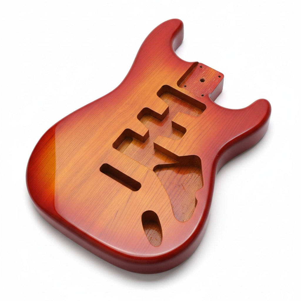 Sunburst Mahogany Strat-Style Guitar Body Guitar Bodies from Ploutone