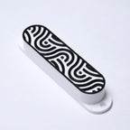 Custom Single Coil Strat Pickup Covers (No Holes) Set of 3 - White/ Black Tidal - Ploutone