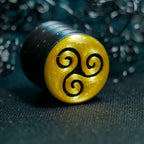 Opus Guitar Knobs - Gold and Black Triskele Sigil - Ploutone