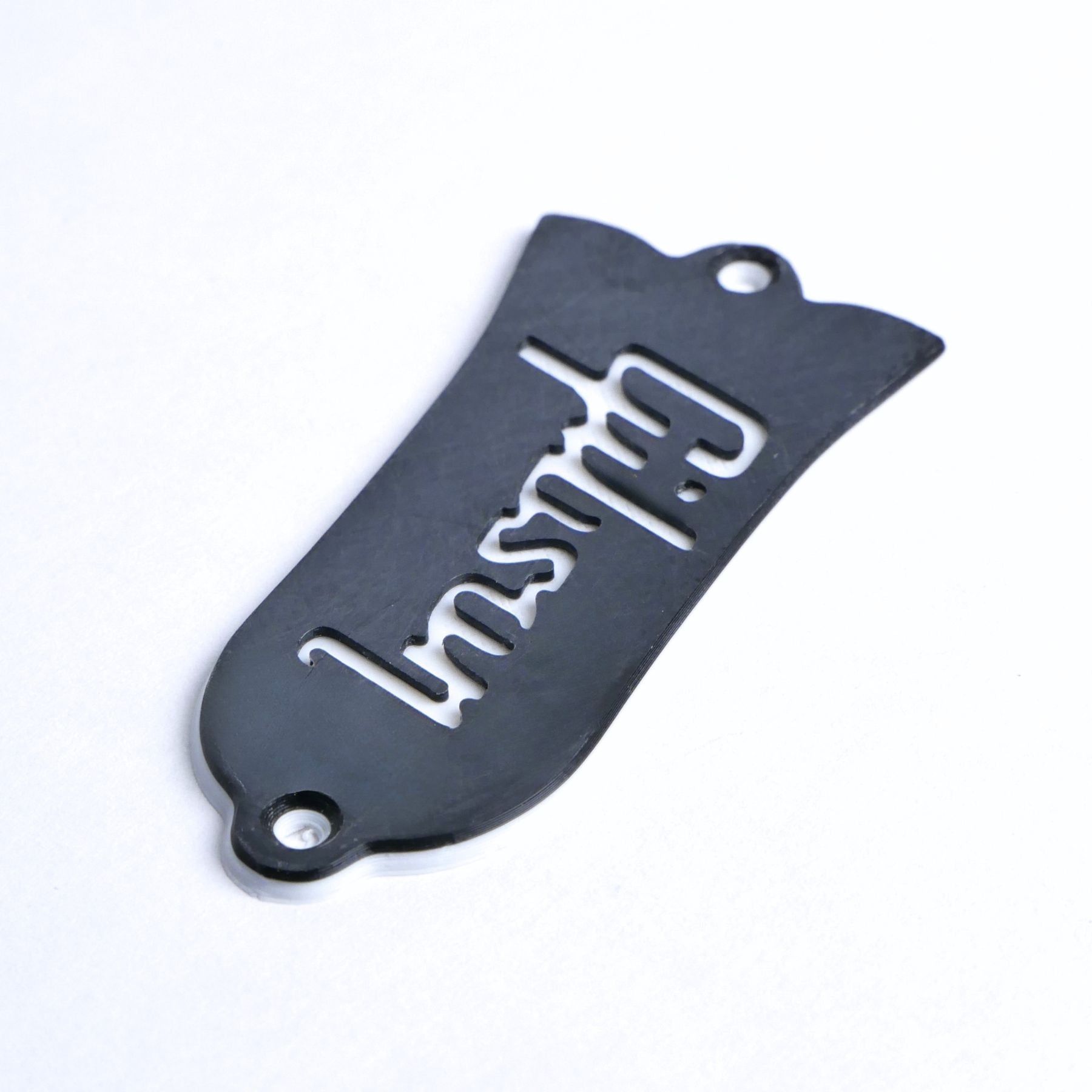 Custom Gibson Les Paul Truss Rod Cover - Gibson Logo (Black & White) - Ploutone