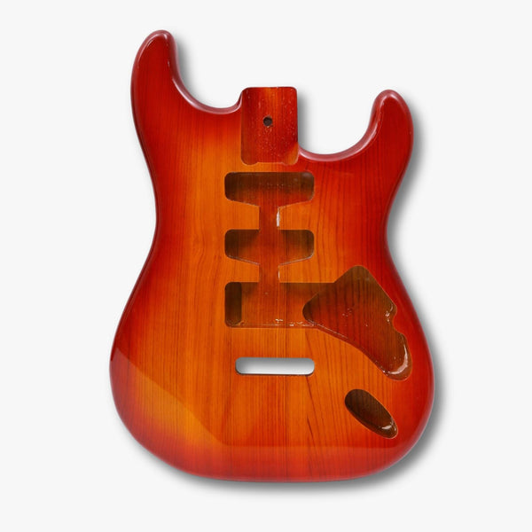Sunburst Mahogany Strat-Style Guitar Body Guitar Bodies from Ploutone