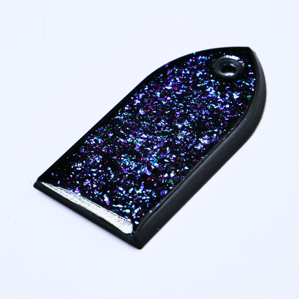 Custom ESP M-II Truss Rod Cover - Colorshifting Flakes truss rod covers from Ploutone