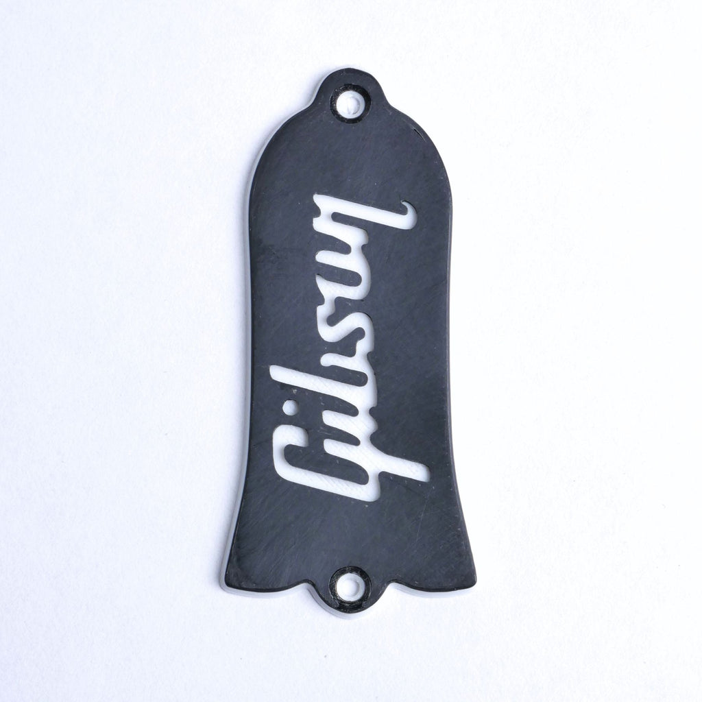 Custom Gibson Les Paul Truss Rod Cover - Gibson Logo (Black & White) - Ploutone