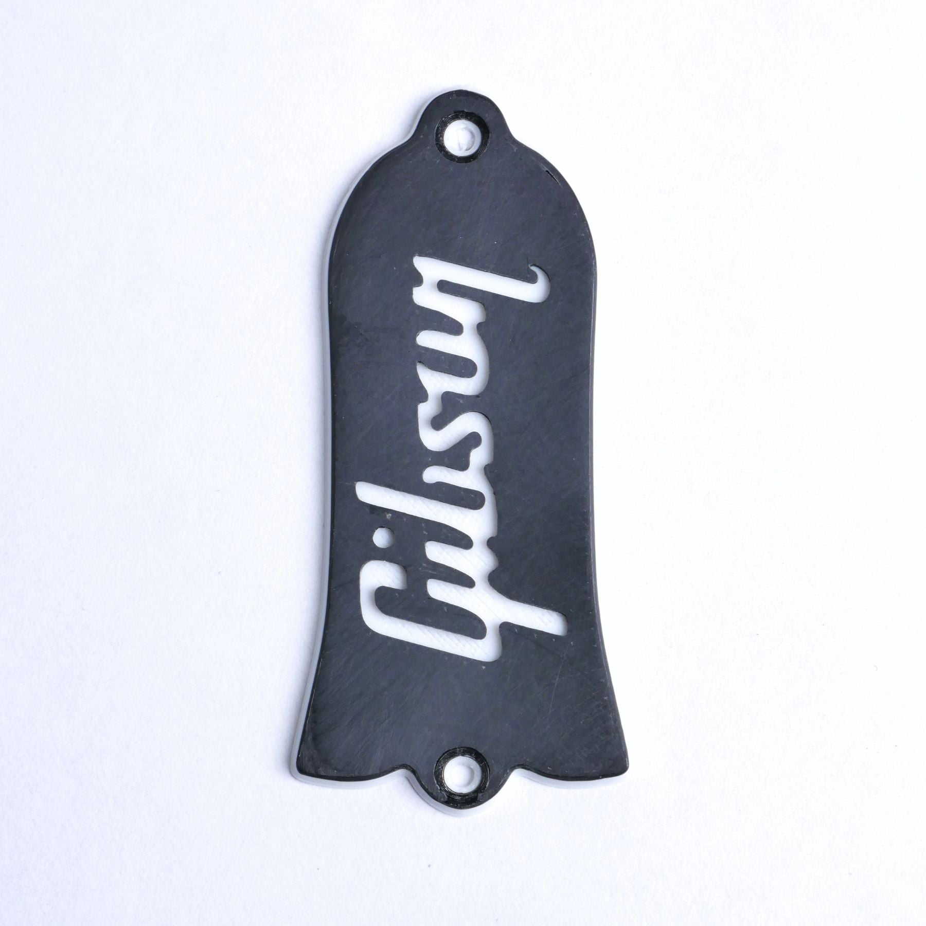 Custom Gibson Les Paul Truss Rod Cover - Gibson Logo (Black & White) - Ploutone