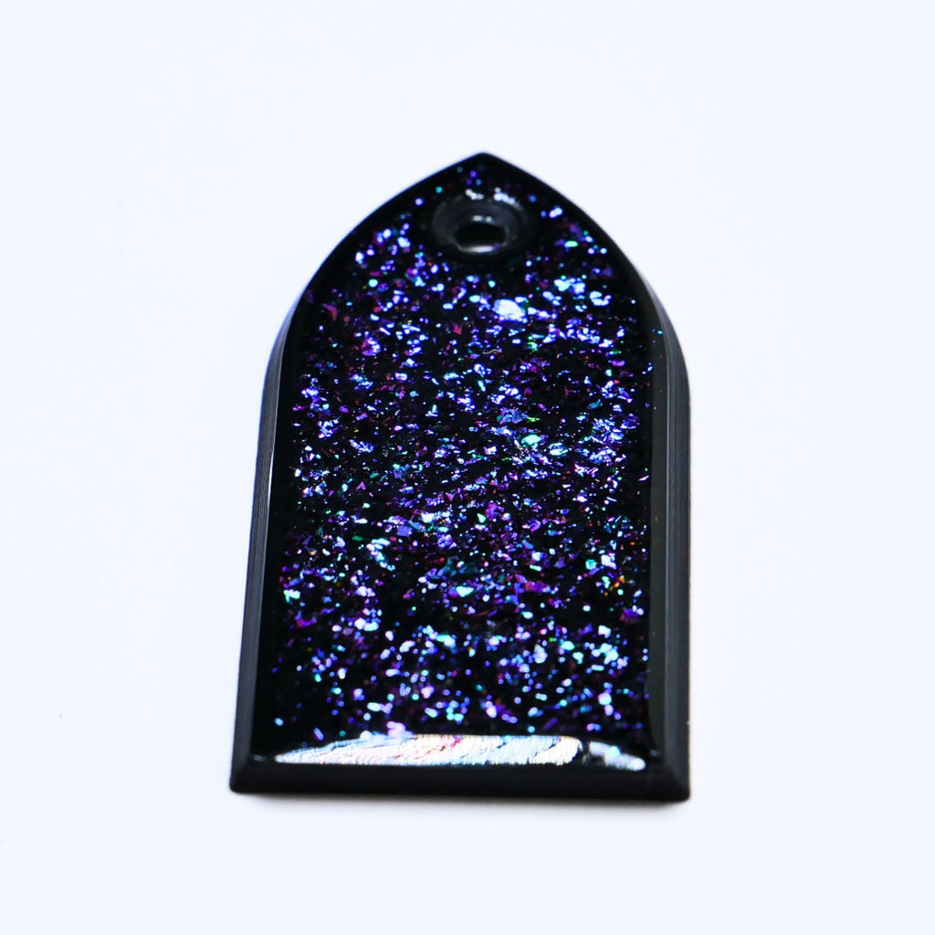 Custom ESP M-II Truss Rod Cover - Colorshifting Flakes truss rod covers from Ploutone