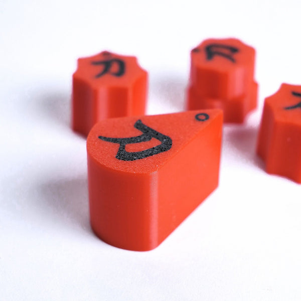 Custom Boss Katana Knobs – White Fluted (Full Sets for 50, 100, Artist) Knobs from Ploutone