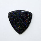 Northern Ghost Plectrums Handmade Acrylic Guitar Pick - 2.5mm Black Glitter Triangle - Ploutone