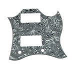 Gibson® SG Standard Full Face Batwing Pickguard - 4-Ply Black and White Shell - Ploutone