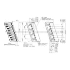 8-String Multi-Scale Fixed Guitar Bridge - Ploutone