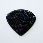 Northern Ghost Plectrums Handmade Acrylic Guitar Pick - 2.5mm Black Glitter Jazz XL Wide - Ploutone