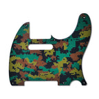 Custom 8-Hole Telecaster Pickguard - Artisan Series - Forest Digital Camo - Ploutone