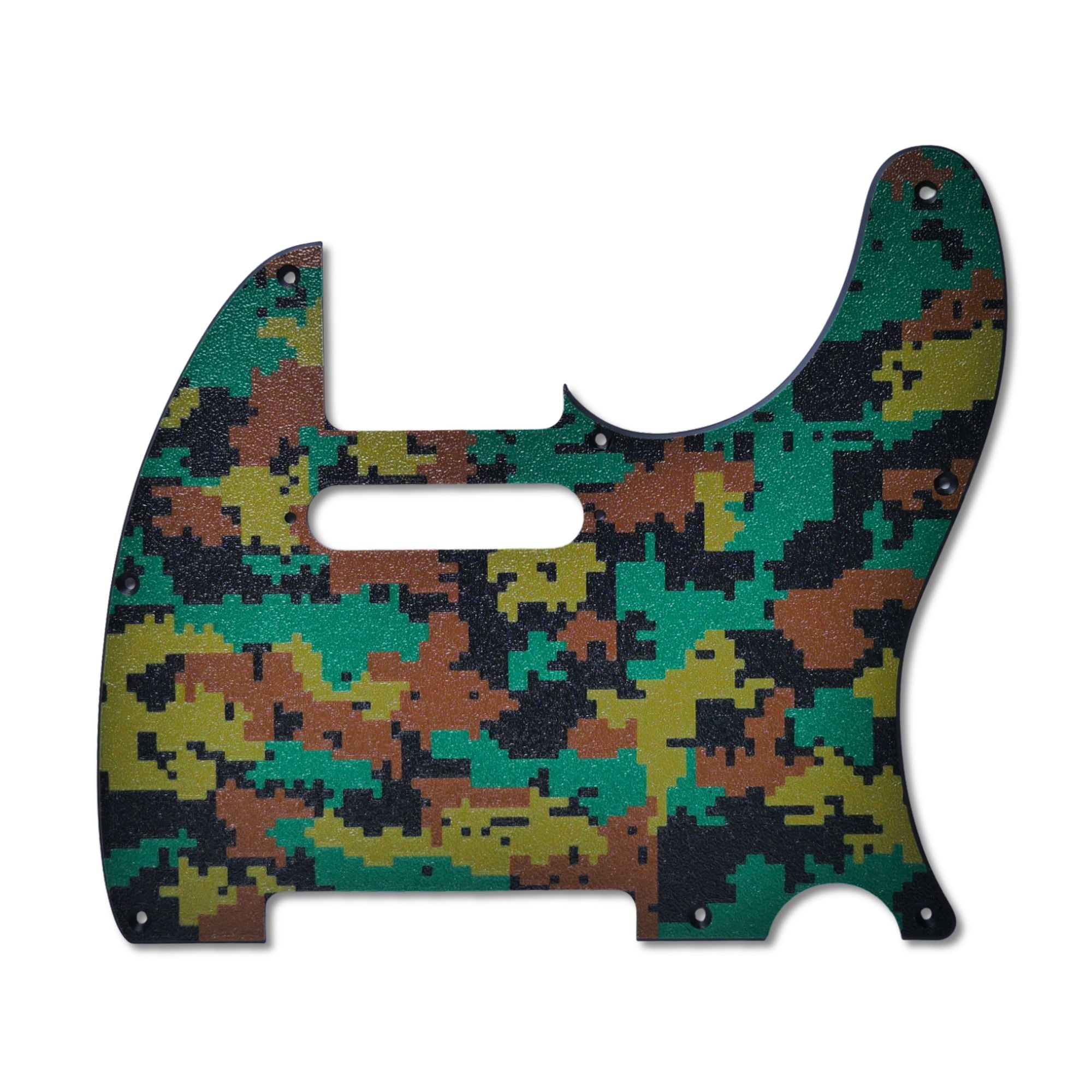Custom 8-Hole Telecaster Pickguard - Artisan Series - Forest Digital Camo - Ploutone