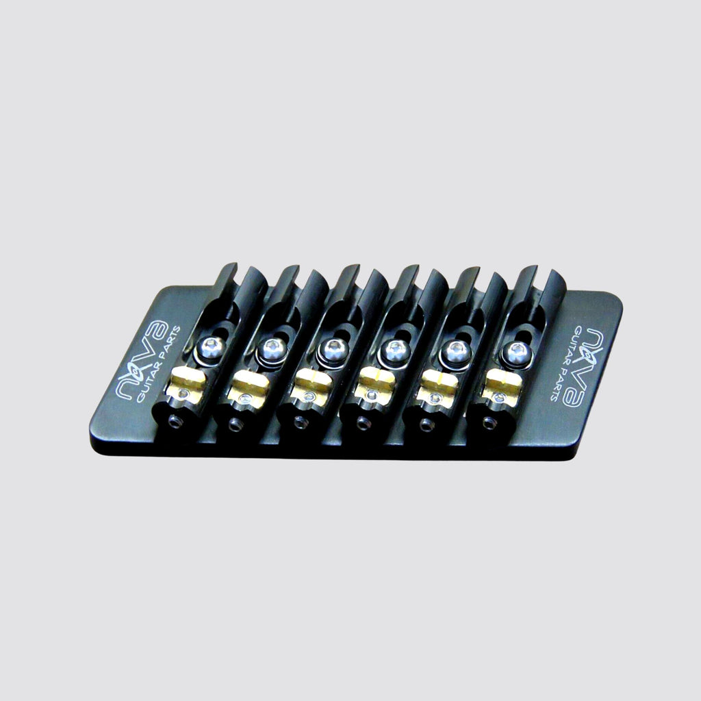 Nova Guitar Parts 6-String Fixed Multiscale Guitar Bridge | Ploutone