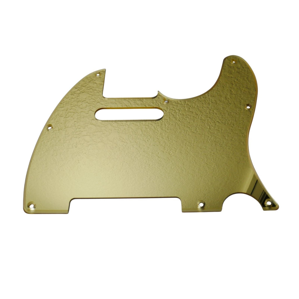 8-Hole Telecaster Pickguard - 1-Ply Gold Mirror Acrylic - Ploutone