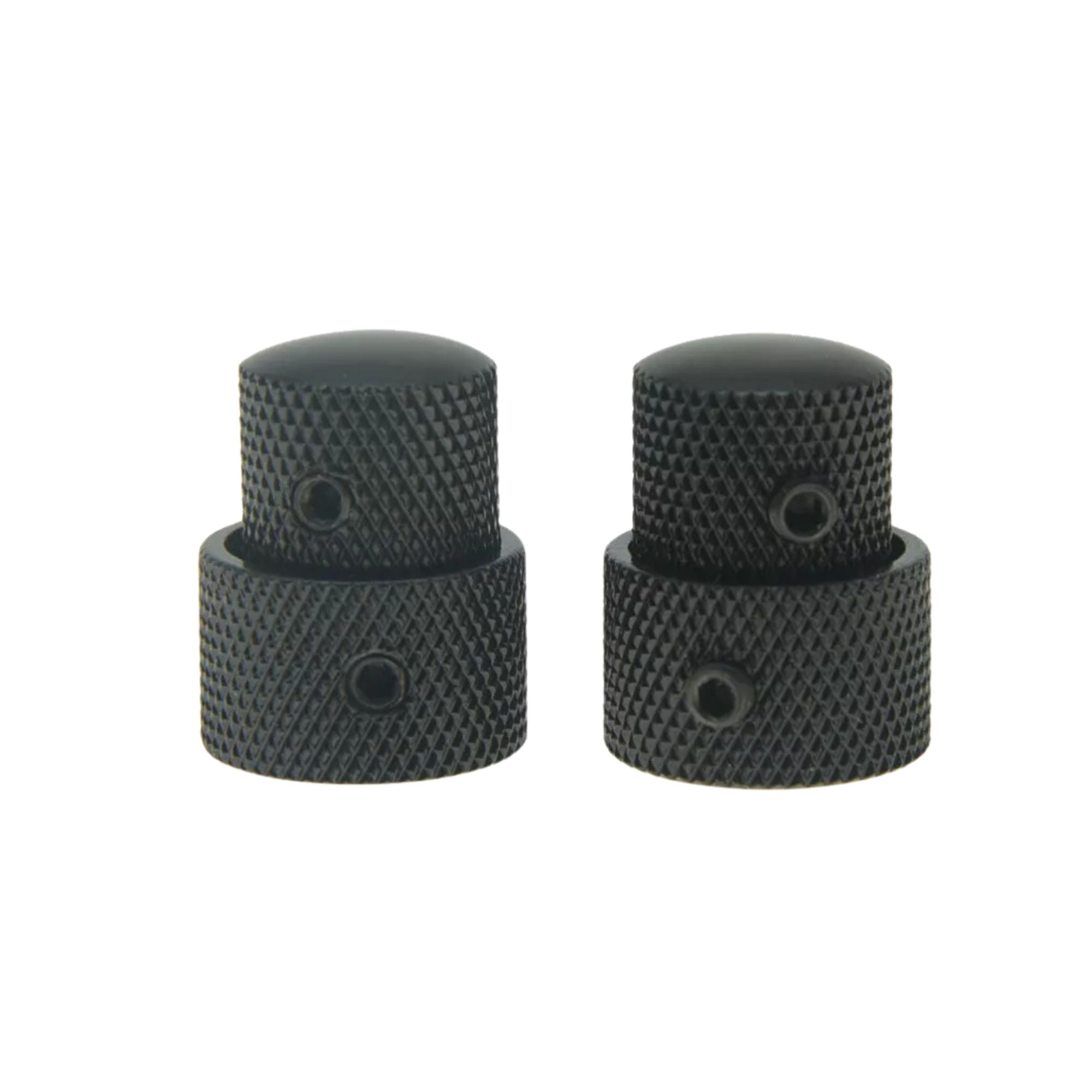 Black Dual Concentric Stacked Knobs (Set of 2) - Ploutone