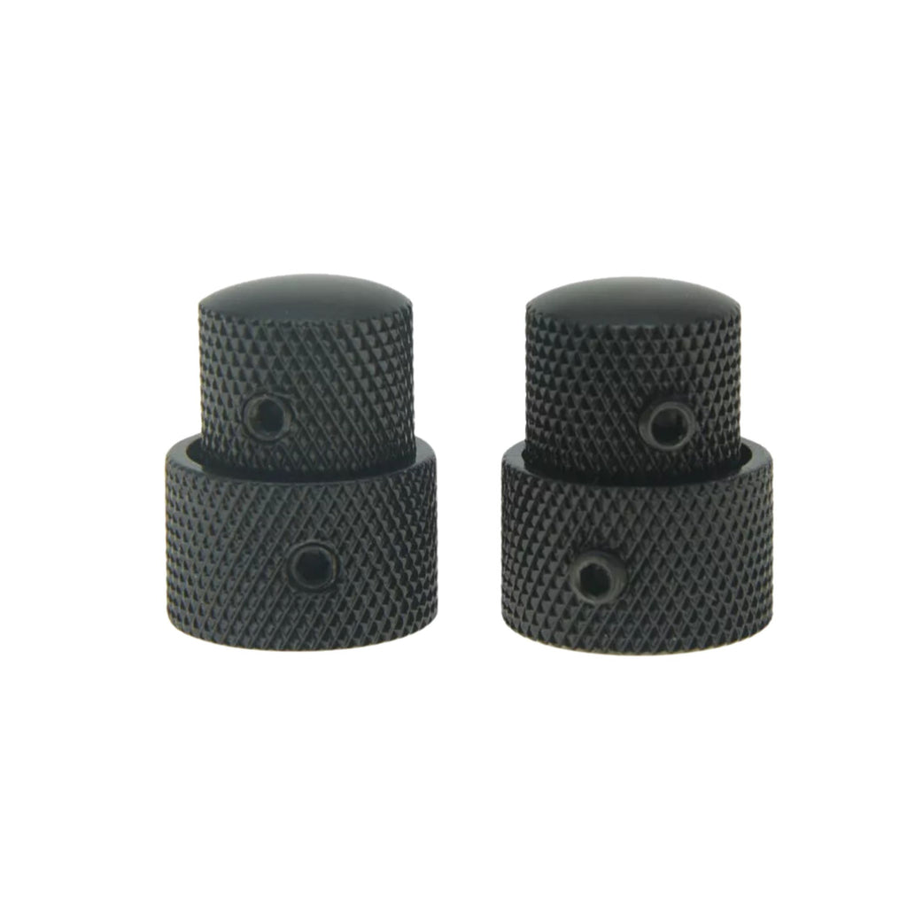 Black Dual Concentric Stacked Knobs (Set of 2)