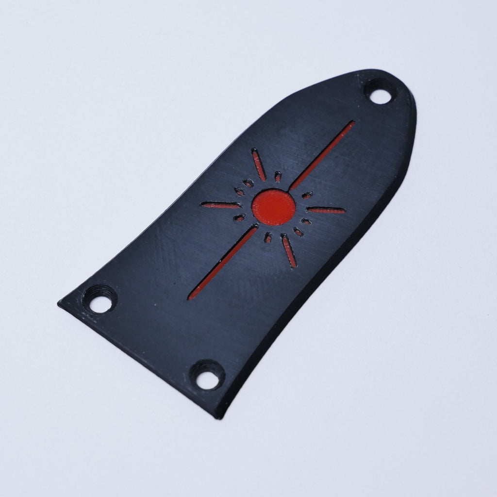 Custom Epiphone SG Truss Rod Cover - Del Sol Black & Red - Ploutone