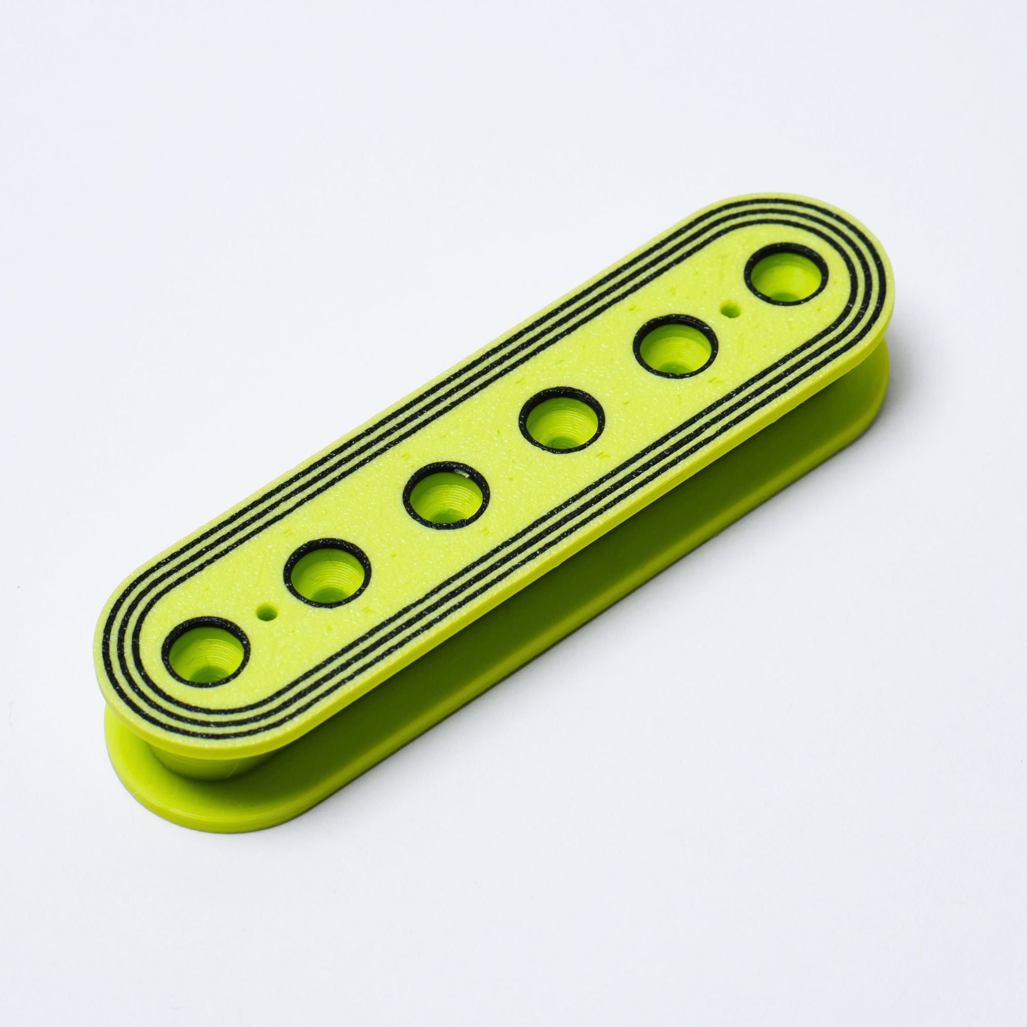 Custom ABS Humbucker Pickup Bobbins, Deco Style, 50mm/52mm Pole Spacing - Slug Side, Screw Side & Sets Green - Ploutone