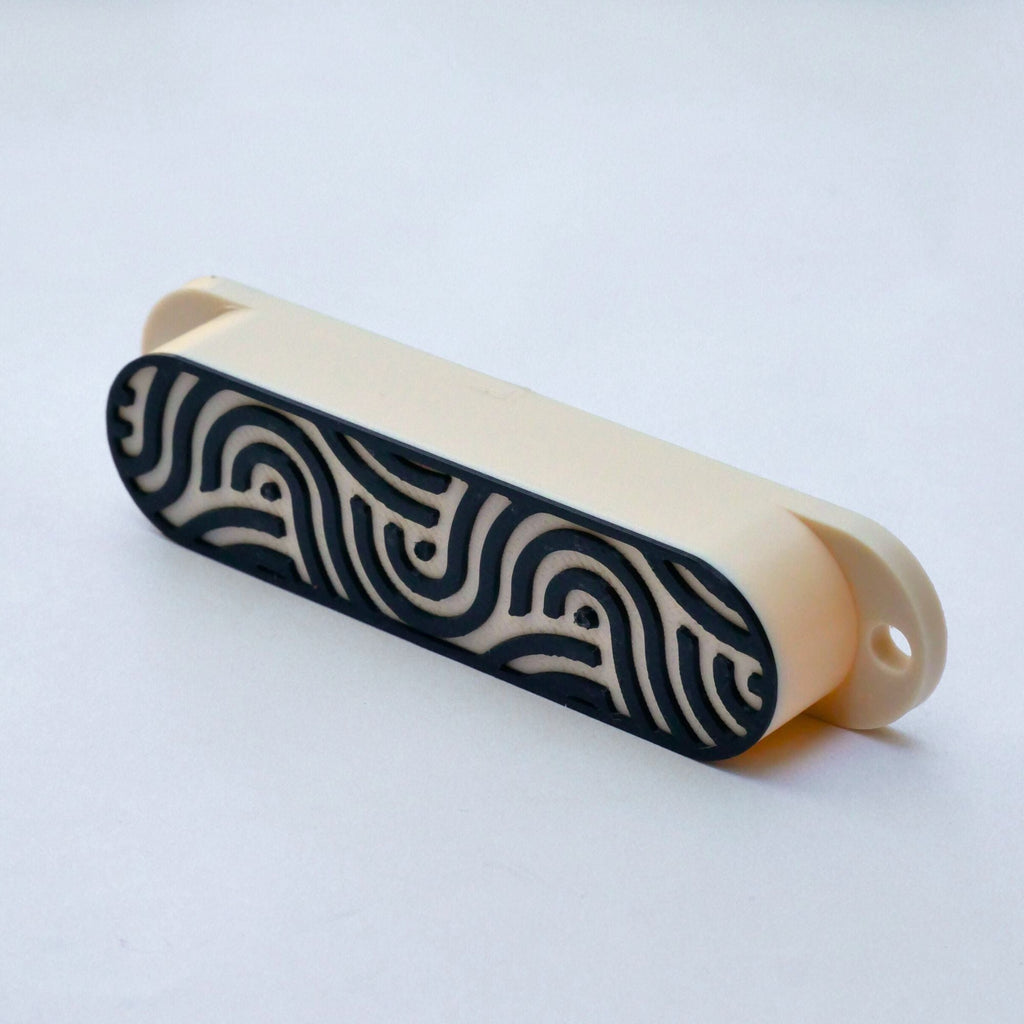 Custom Single Coil Strat Pickup Covers (No Holes) Set of 3 - Cream - Ploutone