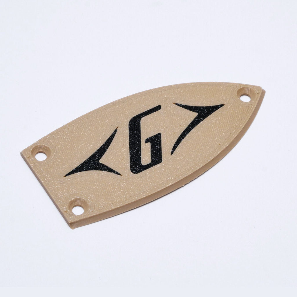 Custom Gretsch "G" Logo Truss Rod Cover - Multiple Colors (Fits Electromatic, Streamliner & Japan Models) Dark Cream - Ploutone
