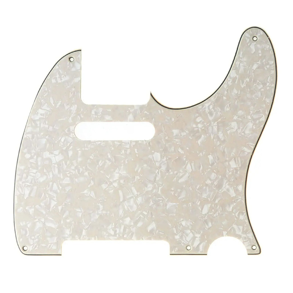 5-Hole Telecaster Pickguard - 4-Ply Aged Pearl SS Telecaster Pickguards from Ploutone