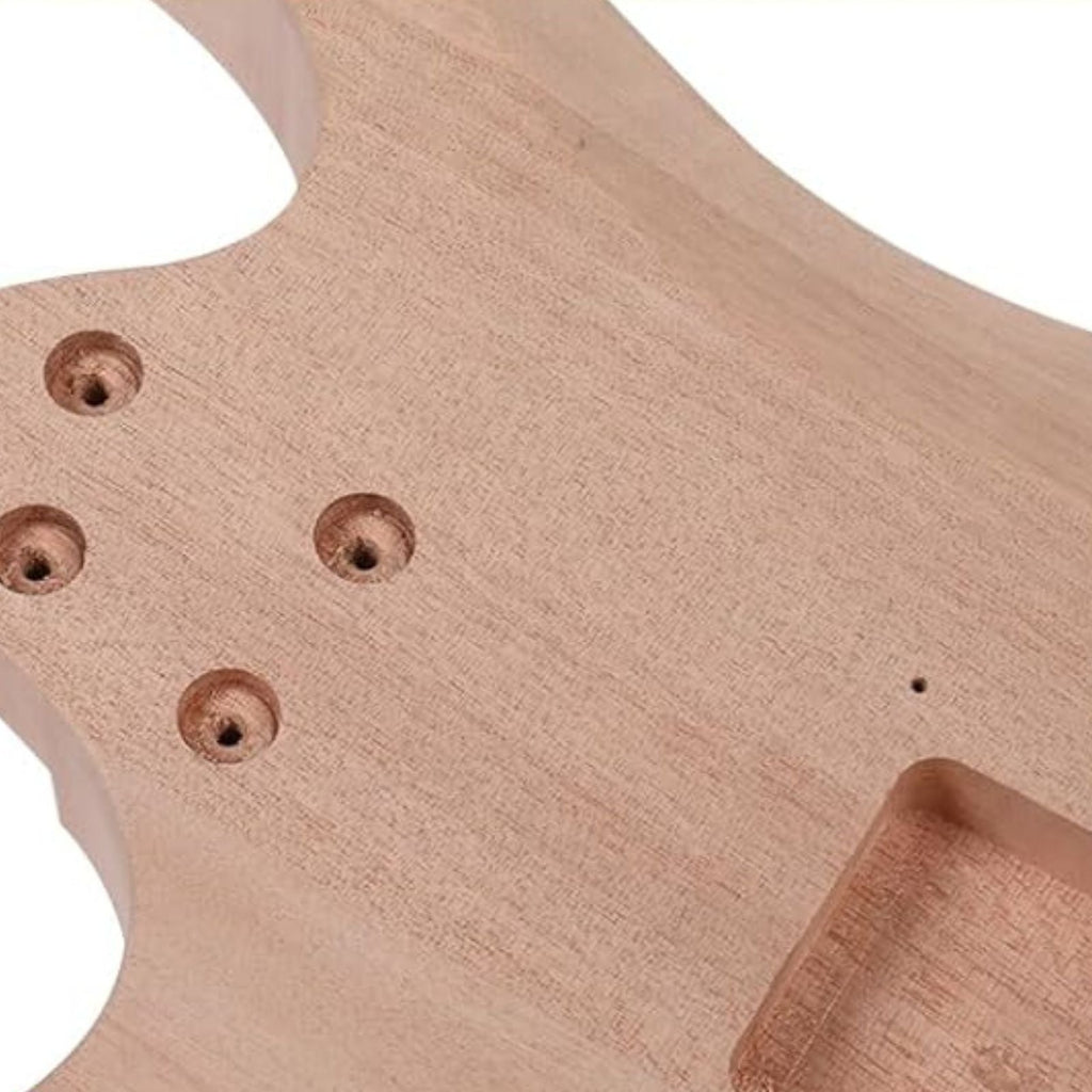 DIY Solderless Super Strat Ibby Style Guitar Kit - Mahogany Body & Maple Neck - Ploutone