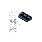 Nova Guitar Parts Single String Headless Bass Bridge - Ploutone