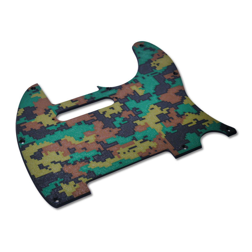 Custom 8-Hole Telecaster Pickguard - Artisan Series - Forest Digital Camo SS Telecaster Pickguards from Ploutone
