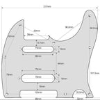 Nashville Telecaster Pickguard 8-Hole SSS - 3-Ply Ivory - Ploutone