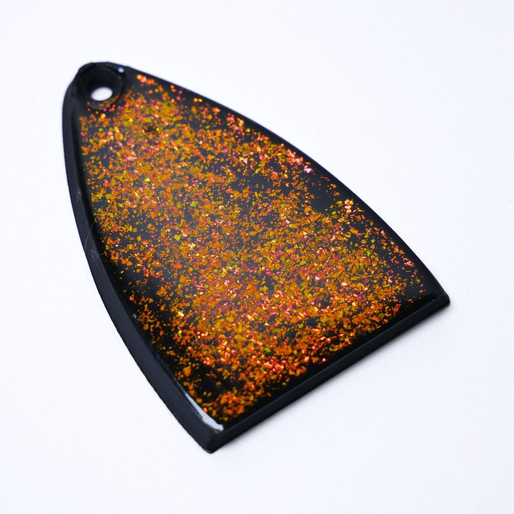 Custom PRS SE Truss Rod Cover – Copper Mica Resin truss rod covers from Ploutone