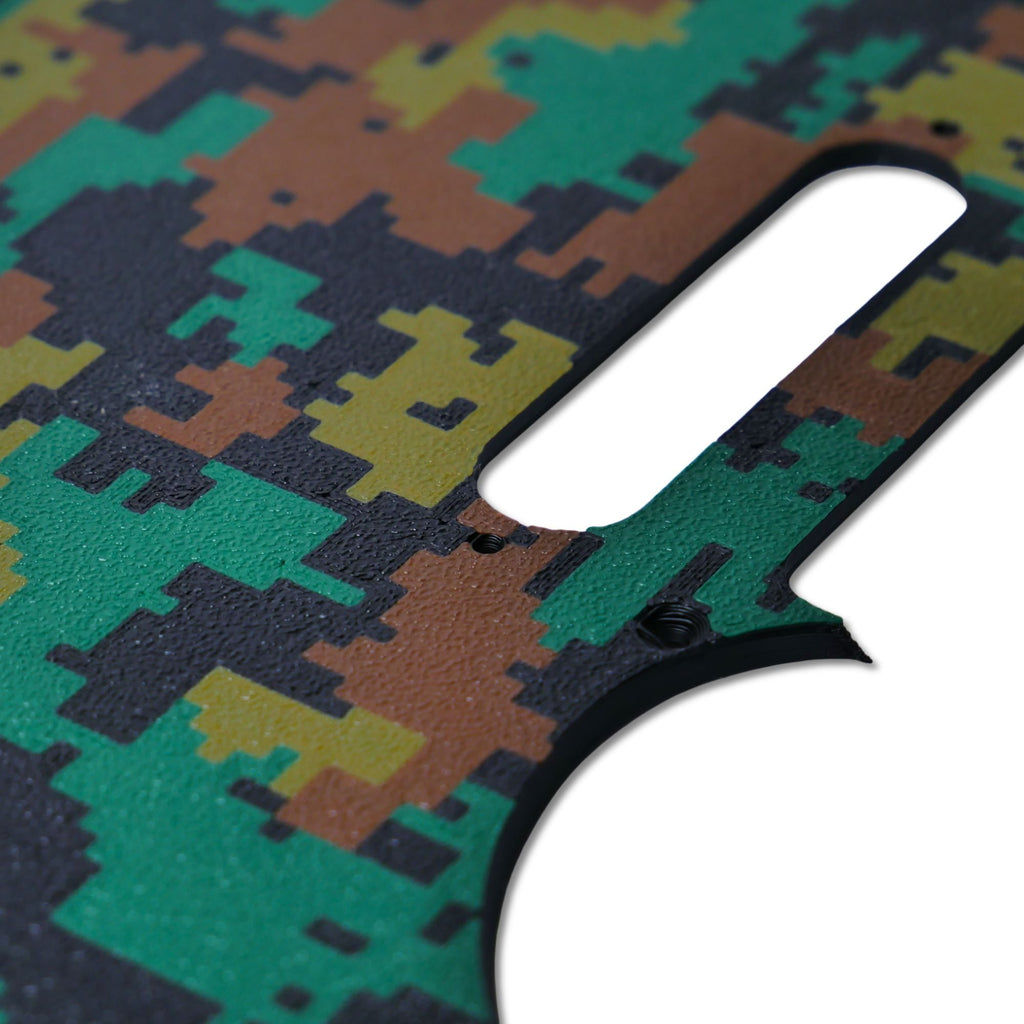 Custom 8-Hole Telecaster Pickguard - Artisan Series - Forest Digital Camo - Ploutone
