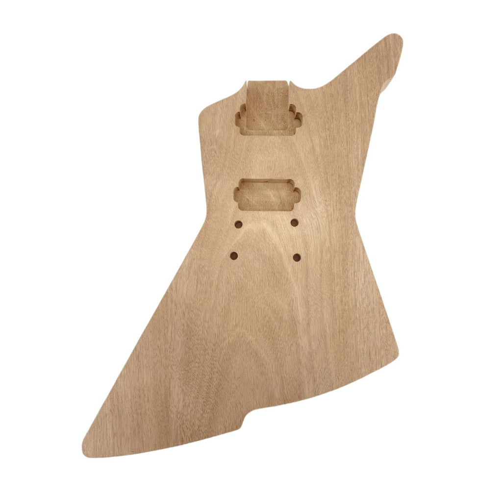 Unfinished Explorer-Style Guitar Body - Mahogany - Ploutone