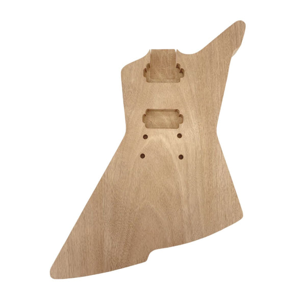 Unfinished Explorer-Style Guitar Body - Mahogany Guitar Bodies from Ploutone
