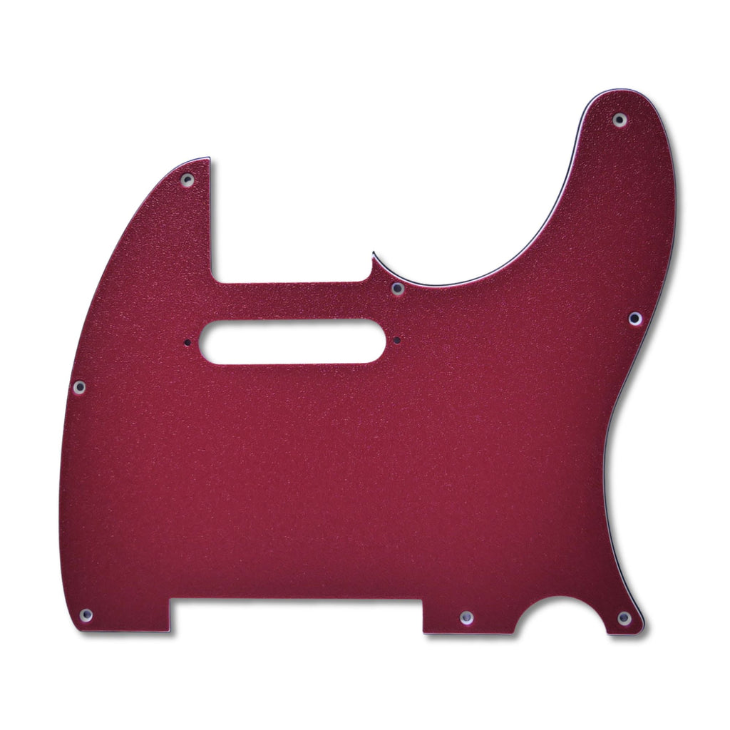 Custom 8-Hole Telecaster Pickguard - Artisan Series - Textured Wine Red - Ploutone