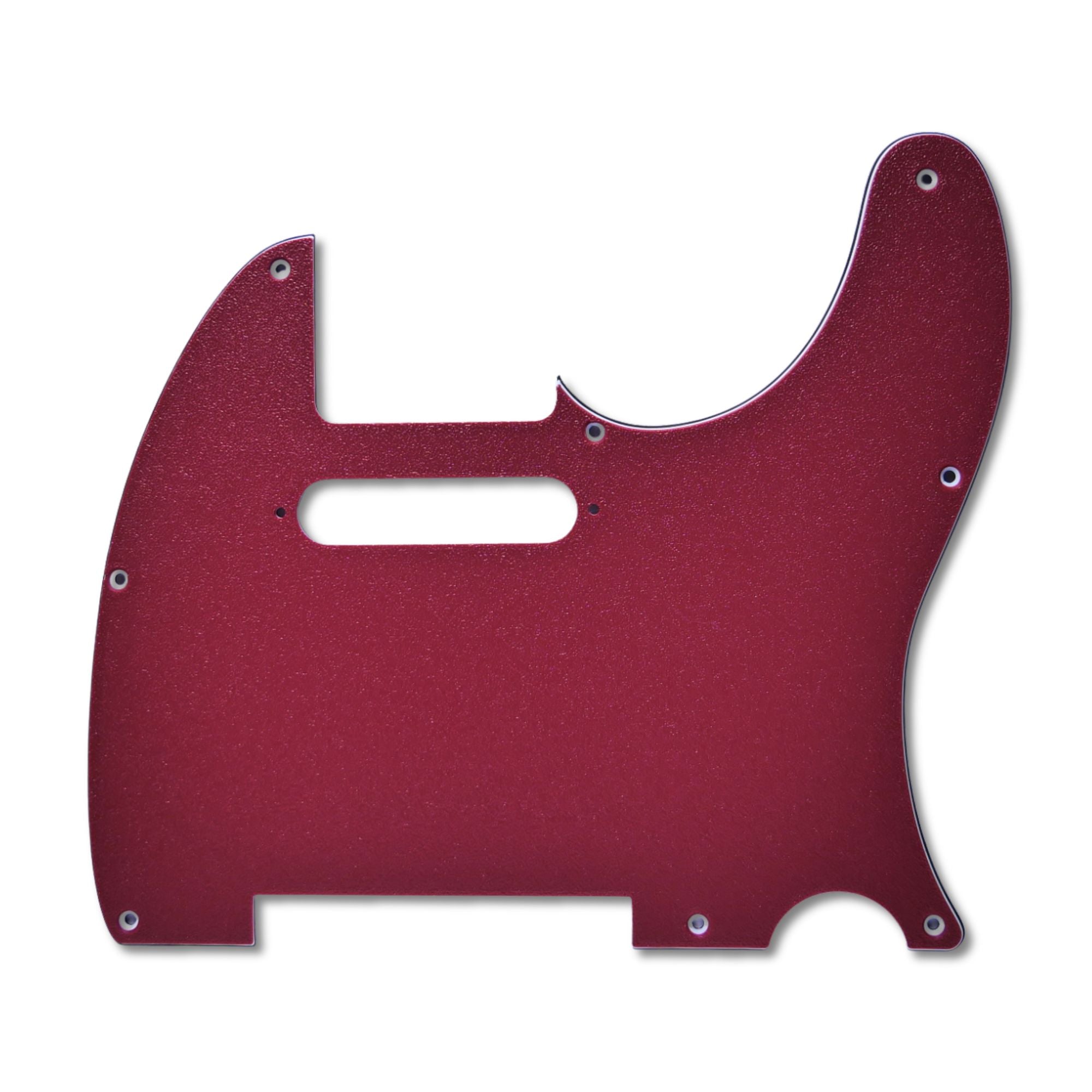 Custom 8-Hole Telecaster Pickguard - Artisan Series - Textured Wine Red - Ploutone