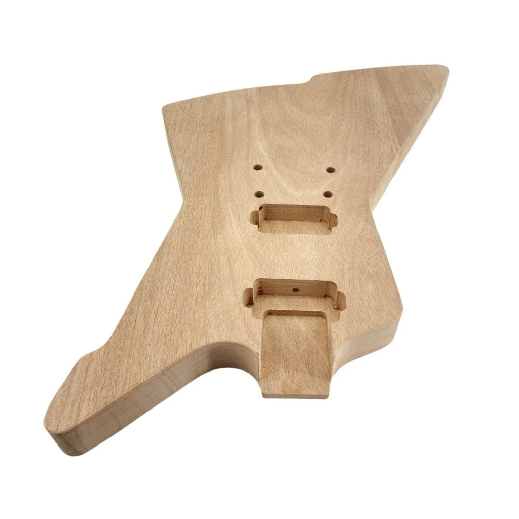 Unfinished Explorer-Style Guitar Body - Mahogany - Ploutone
